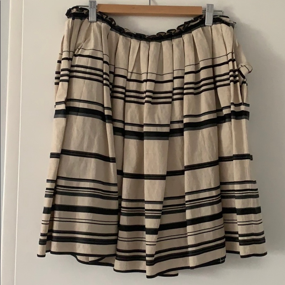 Narcisco Rodriguez linen/cotton midi skirt